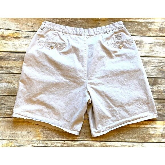 Vintage Polo Ralph Lauren Shorts Mens Khaki Pleated Authentic Dry Goods 40 - Picture 2 of 5